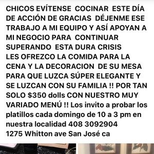 Cena familiar para día de acción de gracias